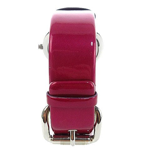 Marc Jacobs Amy Purple Dial Red Leather Strap Watch for Women - MBM1138