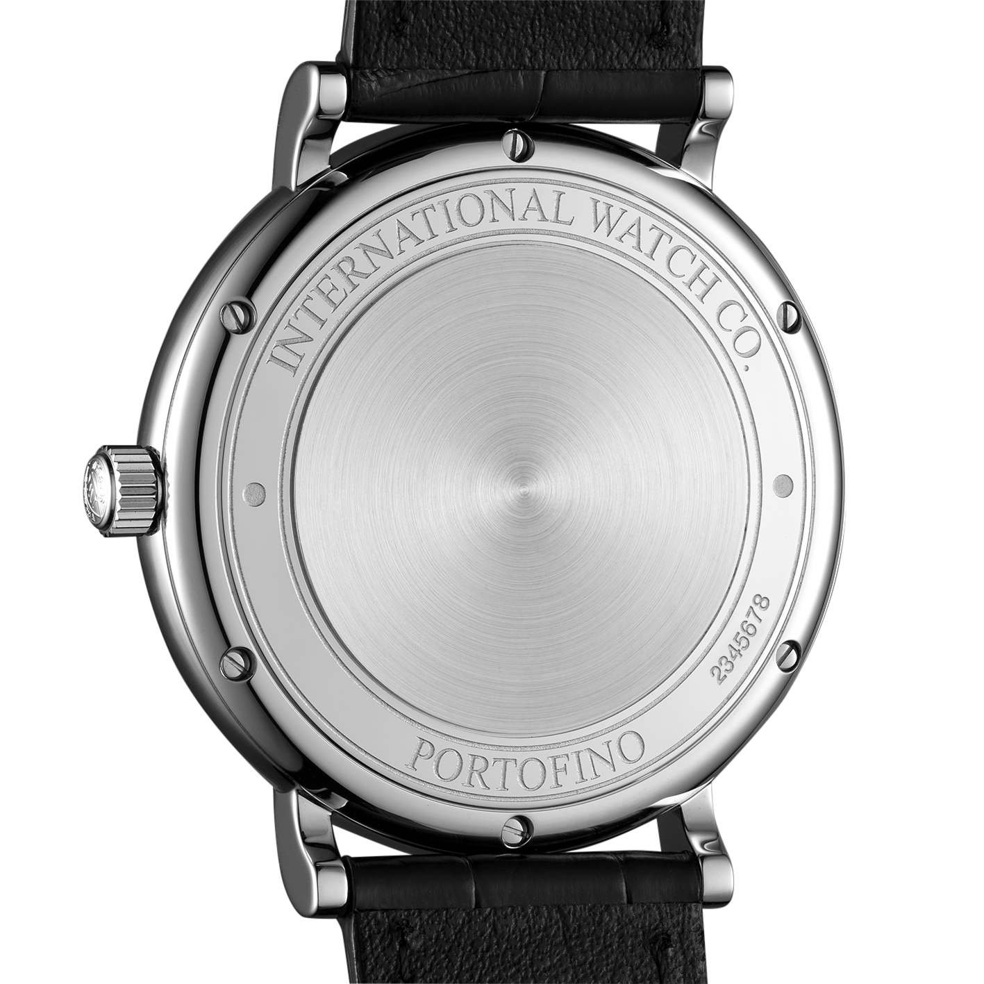 IWC Portofino Automatic Blue Dial Black Leather Strap Watch for Men - IW356523