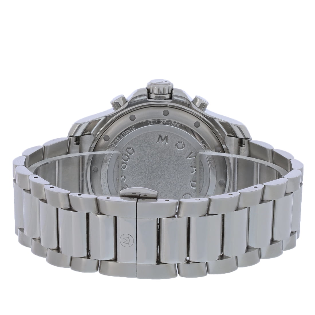 Movado Series 800 Chronograph Green Dial Silver Steel Strap Watch for Men - 2600179