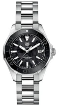 Tag Heuer Aquaracer Quartz Black Dial Silver Steel Strap Watch for Women - WAY131K.BA0748