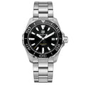 Tag Heuer Aquaracer Black Dial Silver Steel Strap Watch for Men - WAY111A.BA0928