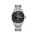 Tag Heuer Carrera Calibre 5 Automatic Black Dial Silver Steel Strap Watch for Men - WAR201A.BA0723