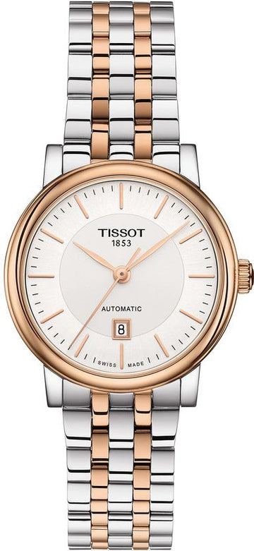 Tissot T Classic Carson Premium 30 White Dial Two Tone Steel Strap Watch for Women - T122.207.22.031.01