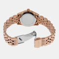Michael Kors Lexington Three Hand Rose Gold Dial Rose Gold Steel Strap Watch For Women - MK4739