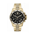 Michael Kors Everest Chronograph Black Dial Gold Steel Strap Watch For Women - MK5828