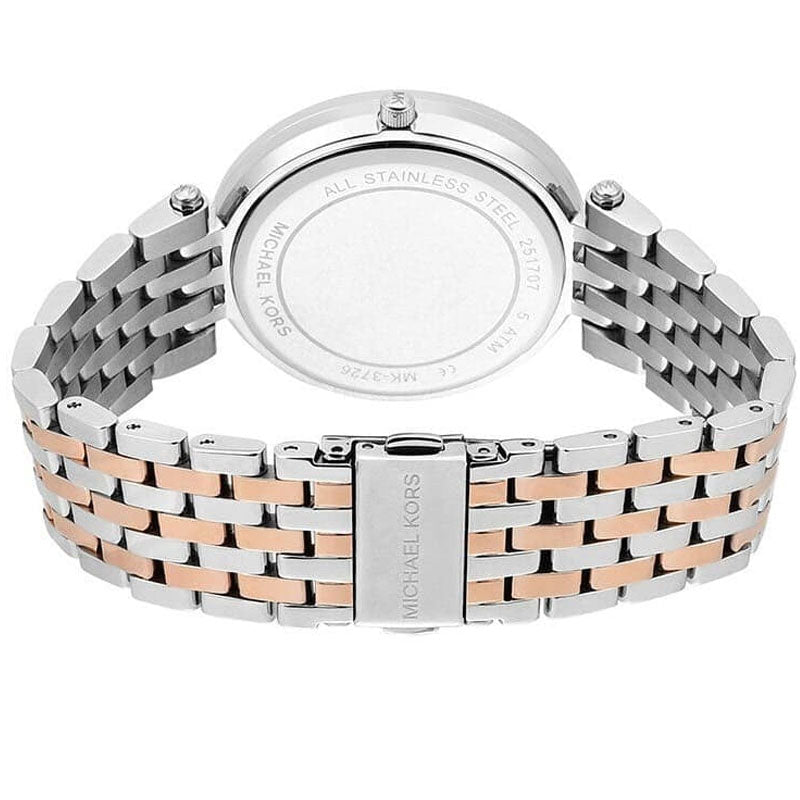 Michael Kors Darci Rose Gold Dial Two Tone Steel Strap Watch for Women - MK3726