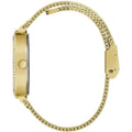 Guess Tapestry Diamonds Gold Dial Gold Mesh Bracelet Watch for Women - GW0354L2