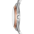 Fossil Jacqueline White Dial Two Tone Steel Strap Watch for Women - ES3844
