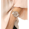 Michael Kors Ritz Chronograph Rose Dial Two Tone Steel Strap Watch for Women - MK6475