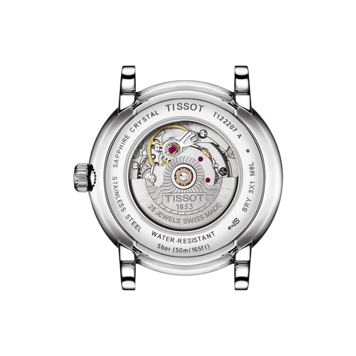 Tissot T Classic Carson Premium White Diamonds Dial Silver Steel Strap Watch for Women - T1222071103600