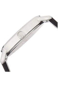 Calvin Klein Even Silver Black Leather Strap Watch for Women - K7B231C6