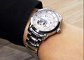 Bulova BVA Series Dual Aperture Silver Dial Silver Steel Strap Watch for Men - 96A118