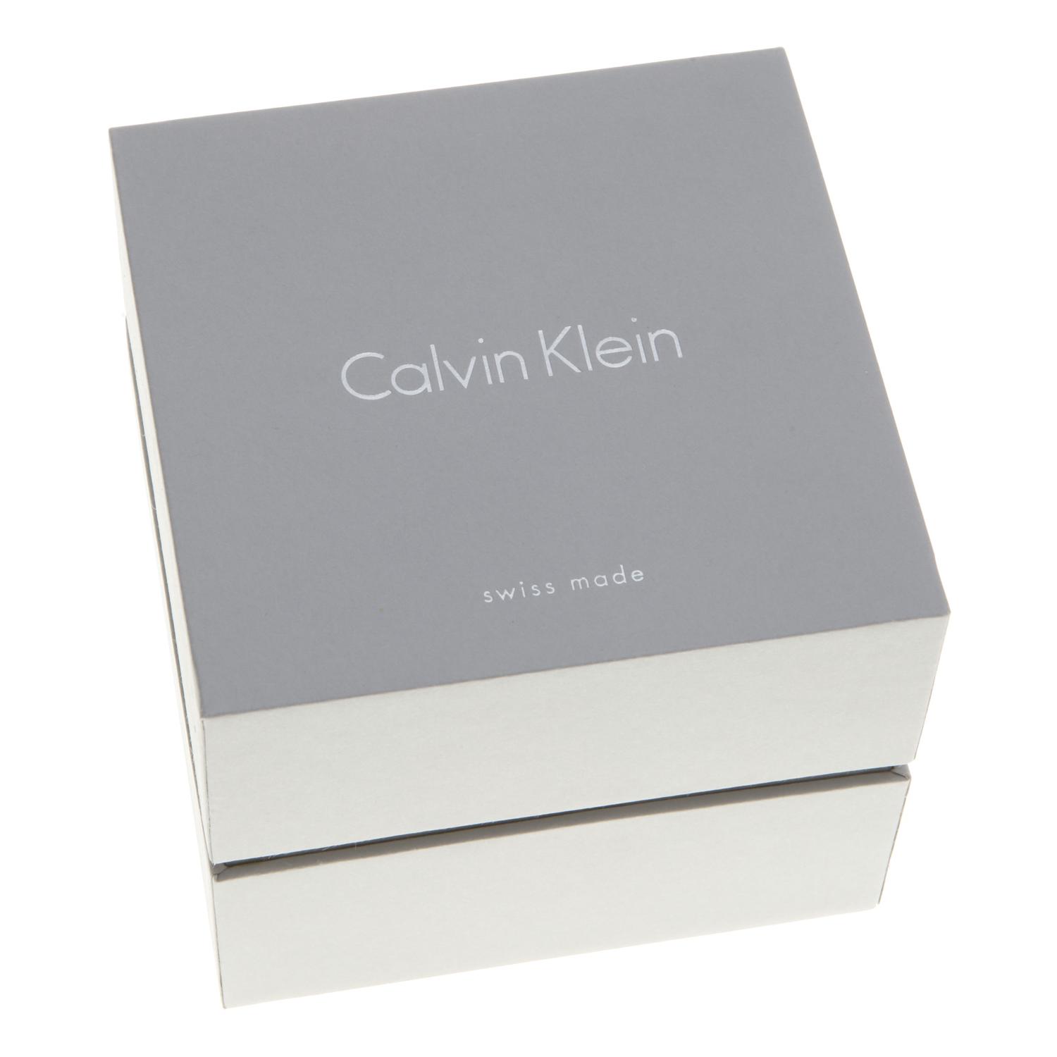 Calvin Klein Snake Silver Dial Yellow Gold Steel Strap Watch For Women - K6E23546