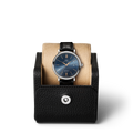 IWC Portofino Automatic Blue Dial Black Leather Strap Watch for Men - IW356523
