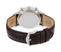 Fossil Neutra Chronograph White Dial Brown Leather Strap Watch for Men - FS5380