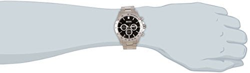 Hugo Boss Ikon Black Dial Silver Steel Strap Watch for Men - 1512965