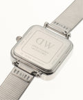 Daniel Wellington Quadro Studio Black Dial Silver Mesh Strap Watch For Women - DW00100522