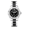 Tag Heuer Aquaracer Quartz Diamonds Black Dial Two Tone Steel Strap Watch for Men - WAY131E.BA0913