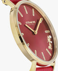 Coach Perry Red Dial Red Leather Strap Watch for Women - 14503852