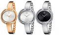 Calvin Klein Impetuos Silver Dial Rose Gold Steel Strap Watch for Women - K4F2N616