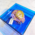 Versace Icon Active Chronograph Quartz Gold Dial Red Leather Strap Watch For Men - VEZ701222