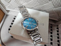 Michael Kors Hartman Quartz Blue Dial Silver Steel Strap Watch For Women - MK3519