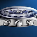 Tag Heuer Carrera Chronograph Blue Dial Blue Leather Strap Watch for Men - CBS2212.FC6535
