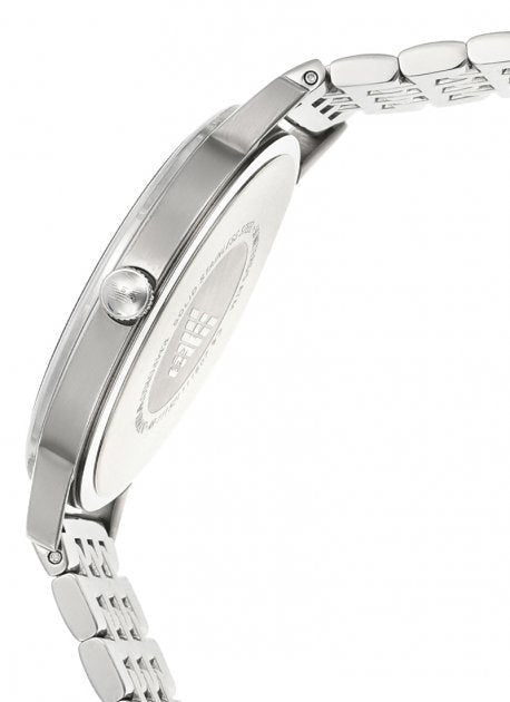 Emporio Armani Kappa Black Dial Silver Steel Strap Watch For Men - AR11152