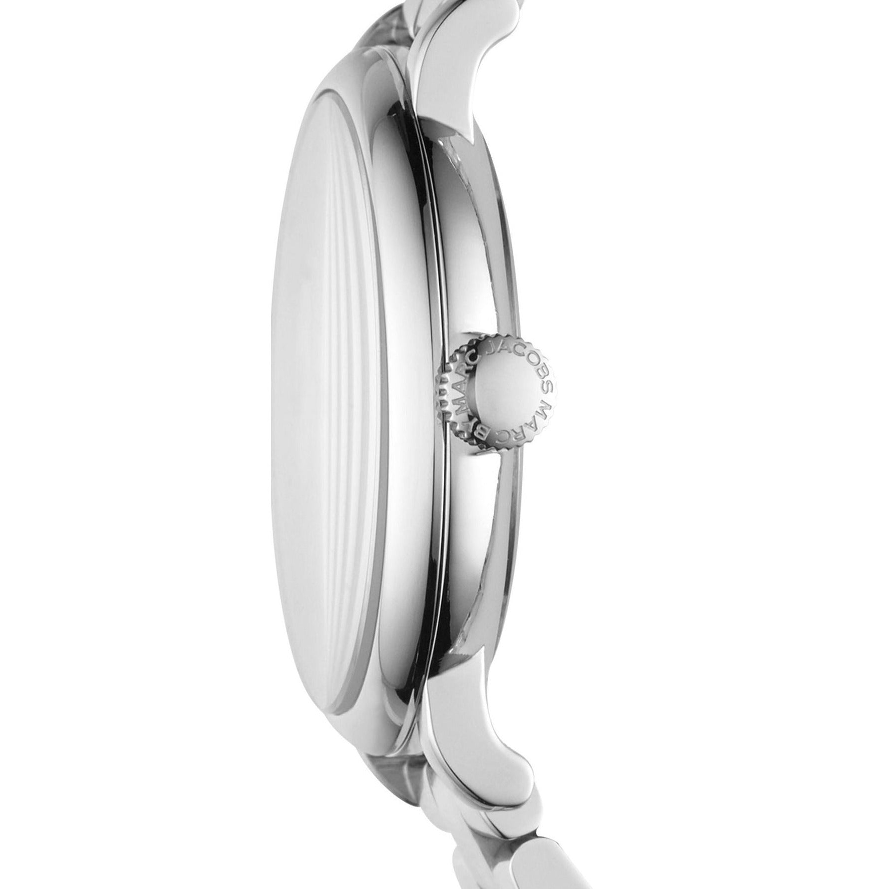Marc Jacobs Baker Pink Dial Silver Steel Strap Watch for Women - MBM3283