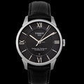 Tissot Chemin Des Tourelles Powermatic 80 Black Dial Black Leather Strap Watch For Men - T099.407.16.058.00