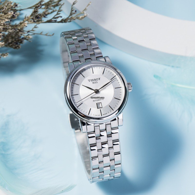 Tissot T Classic Carson Premium Silver Dial Silver Steel Strap Watch for Women - T122.207.11.031.00
