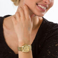 Michael Kors Blair Gold Dial Gold Steel Strap Watch for Women - MK5639