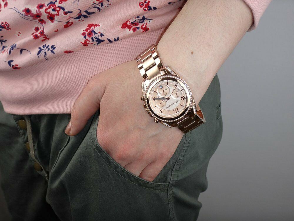 Michael Kors Blair Rose Gold Dial Rose Gold Steel Strap Watch for Women - MK5263