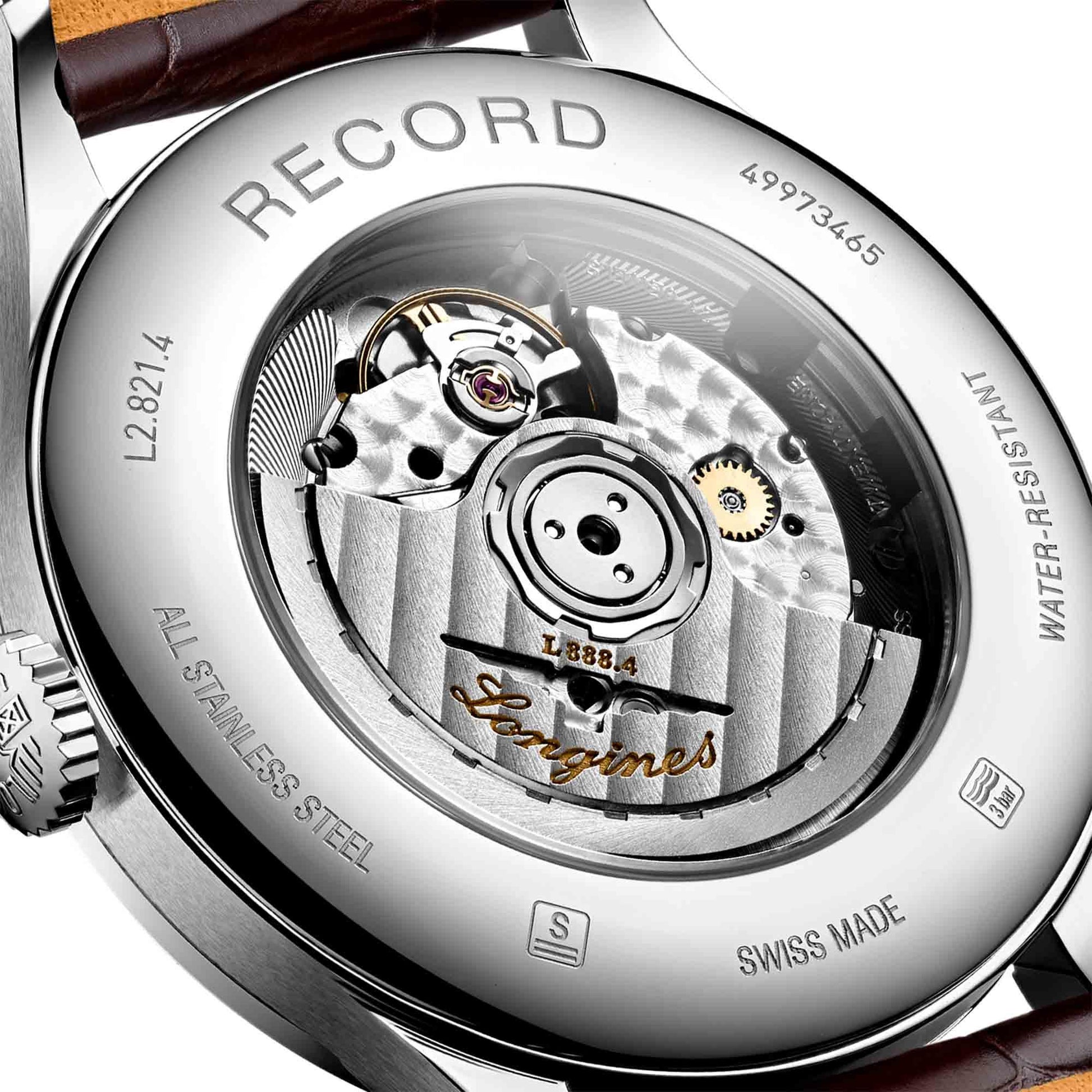 Longines Record Automatic Stainless Steel 40mm Watch for Men - L2.821.4.76.2