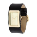 Marc Jacobs Champagne Dial Black Leather Strap Watch for Women - MBM2047
