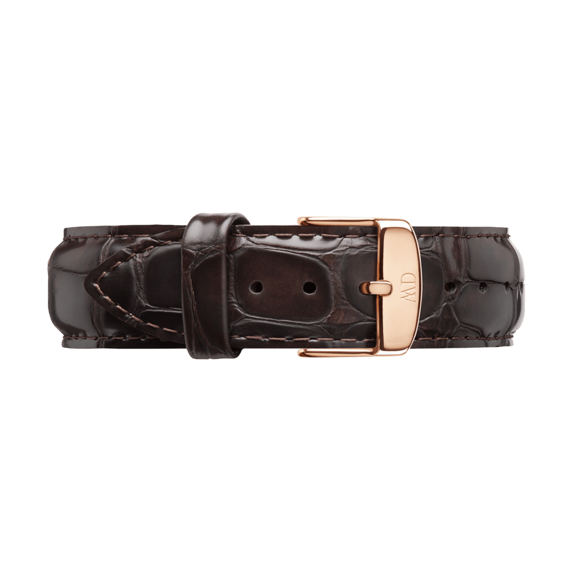 Daniel Wellington Dapper York White Dial Brown Leather Strap Watch For Women - DW00100093