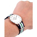 Daniel Wellington Classic Nottingham White Dial Two Tone NATO Strap Watch For Men - 0108DW