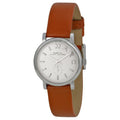 Marc Jacobs Baker White Dial Brown Leather Strap Watch for Women - MBM1270