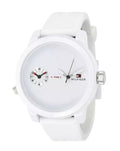 Tommy Hilfiger Denim White Dial White Rubber Strap Watch for Men - 1791324