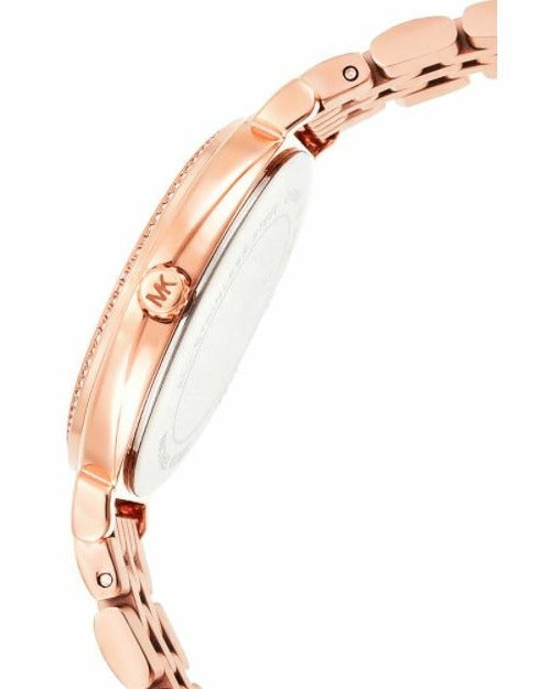 Michael Kors Cinthia Mother of Pearl Rose Gold Dial Rose Gold Steel Strap Watch for Women - MK3643