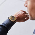 Guess Frontier Crystals Black Dial Black Silicone Strap Watch For Men - W1132G1