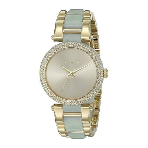Michael Kors Delray Rose Gold Dial Two Tone Steel Strap Watch for Women - MK4317