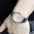 Tissot T Classic Tradition White Dial Silver Steel Strap Watch For Men - T063.610.11.037.00