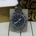 Fossil Goodwin Chrono Analog Black Dial Grey Steel Strap Watch for Men - FS5518