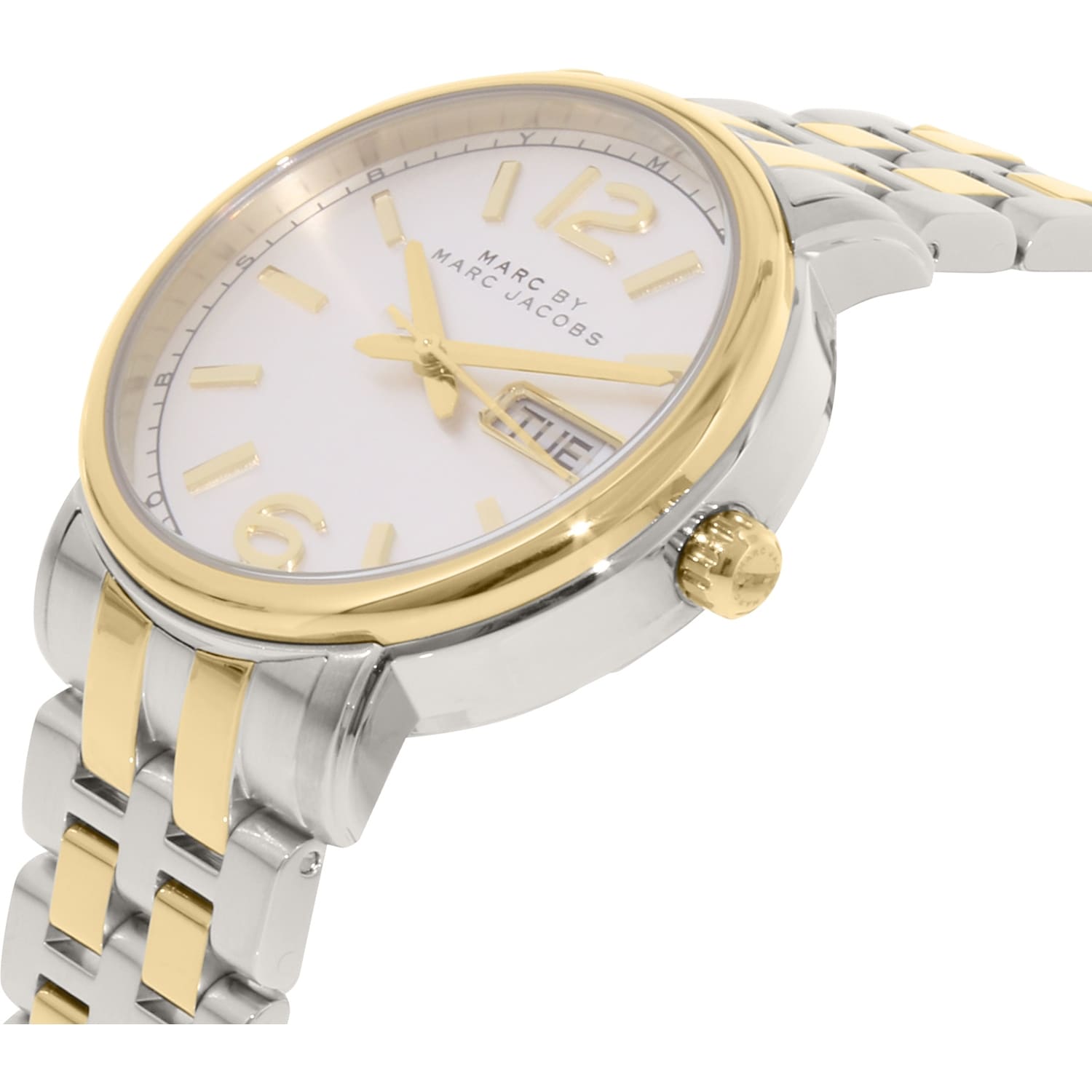 Marc Jacobs Fergus Silver Dial Two Tone Steel Strap Watch for Women - MBM8652