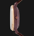 Fossil Vintage Muse Automatic Skeleton Maroon Dial Maroon Leather Strap Watch for Women - ME3137