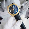 Versace Casual Chronograph Black Dial Black Leather Strap Watch for Men - VERG003-18