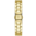 Guess Luna Diamonds Black Dial Gold Steel Strap Watch for Women - GW0307L2