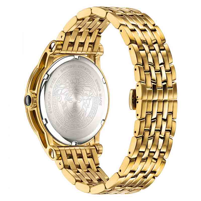 Versace Palazzo Empire White Dial Gold Steel Strap Watch for Men - VERD00318