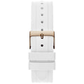 Guess Moonlight Diamonds White Dial White Rubber Strap Watch for Women - GW0257L2